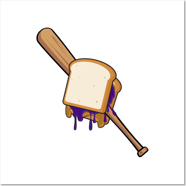 Peanut Butter Jelly With a Baseball Bat Wall Art by BRAVOMAXXX